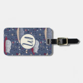 Cute & Cozy Sleepy Cat Dreams Patroon Bagagelabel (Voorkant horizontaal)