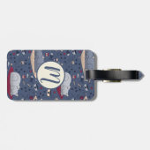 Cute & Cozy Sleepy Cat Dreams Patroon Bagagelabel (Achterkant horizontaal)