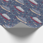 Cute & Cozy Sleepy Cat Dreams Patroon Cadeaupapier (Hoek)