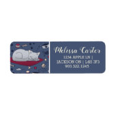 Cute & Cozy Sleepy Cat Dreams Patroon Etiket (Voorkant)