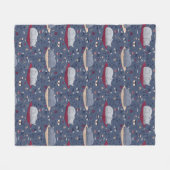 Cute & Cozy Sleepy Cat Dreams Patroon Fleece Deken (Voorkant (Horizontaal))