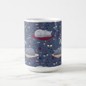 Cute & Cozy Sleepy Cat Dreams Patroon Koffiemok (Center)