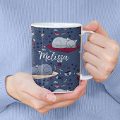 Cute & Cozy Sleepy Cat Dreams Patroon Koffiemok