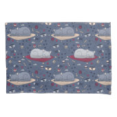 Cute & Cozy Sleepy Cat Dreams Patroon Kussensloop (Voorkant)