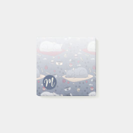 Cute & Cozy Sleepy Cat Dreams Patroon Post-it® Notes