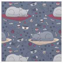 Cute & Cozy Sleepy Cat Dreams Patroon