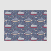 Cute & Cozy Sleepy Cat Dreams Patroon Tissuepapier (Voorkant)