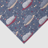 Cute & Cozy Sleepy Cat Dreams Patroon Tissuepapier (Detail)