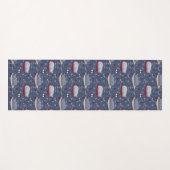 Cute & Cozy Sleepy Cat Dreams Patroon Yogamat (Voorkant (horizontaal))