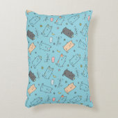 Cute & Cozy Sleepy Cat Dreams Pattern Accent Kussen (Voorkant(Verticaal))