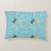 Cute & Cozy Sleepy Cat Dreams Pattern Accent Kussen (Achterkant)