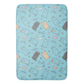 Cute & Cozy Sleepy Cat Dreams Pattern Badmat (Voorkant Verticaal)