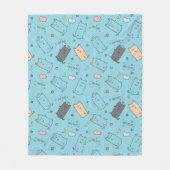 Cute & Cozy Sleepy Cat Dreams Pattern Fleece Deken (Voorkant)