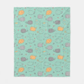 Cute & Cozy Sleepy Cat Dreams Pattern Fleece Deken (Voorkant)