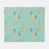 Cute & Cozy Sleepy Cat Dreams Pattern Fleece Deken (Voorkant (Horizontaal))