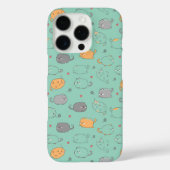 Cute & Cozy Sleepy Cat Dreams Pattern iPhone case (Achterkant)