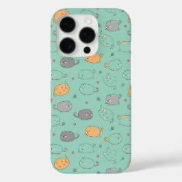 Cute & Cozy Sleepy Cat Dreams Pattern iPhone case