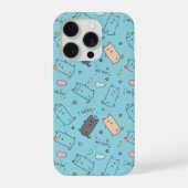 Cute & Cozy Sleepy Cat Dreams Pattern iPhone case Hoesje (Achterkant)