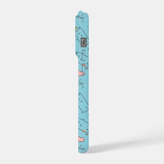 Cute & Cozy Sleepy Cat Dreams Pattern iPhone case iPhone Hoesje (Linkerkant)