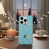 Cute & Cozy Sleepy Cat Dreams Pattern iPhone case iPhone Hoesje