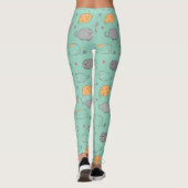 Cute & Cozy Sleepy Cat Dreams Pattern Leggings (Achterkant)