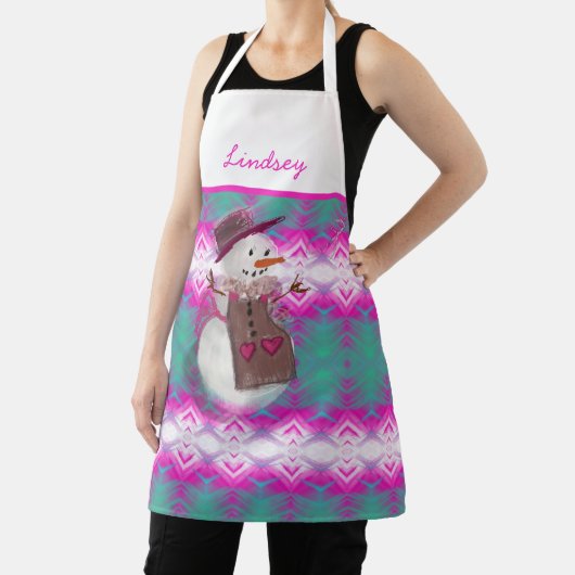 Cute Cozy Snow Girl Winter Patterned Schort (Insitu)