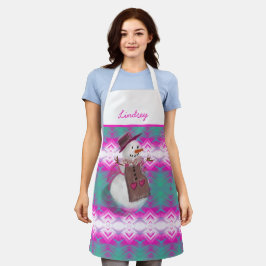 Cute Cozy Snow Girl Winter Patterned Schort