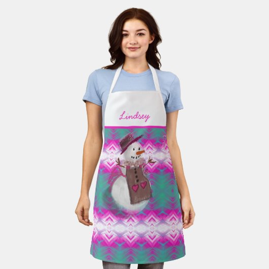 Cute Cozy Snow Girl Winter Patterned Schort (Gedragen)