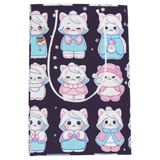 Cute cozy winter stickers  medium cadeauzakje (Voorkant)