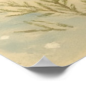 Cute cozy woodland christmas bunny festive poster (Hoek)