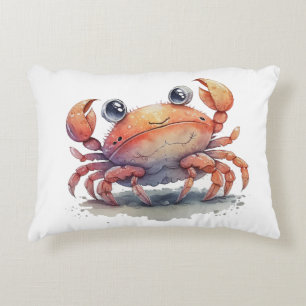 Cute Crab Accent Pillow Accent Kussen