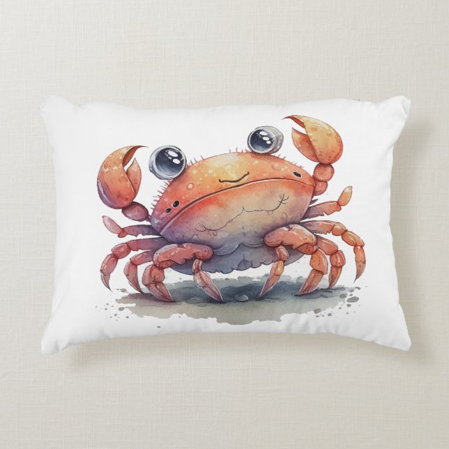 Cute Crab Accent Pillow Accent Kussen (Voorkant)