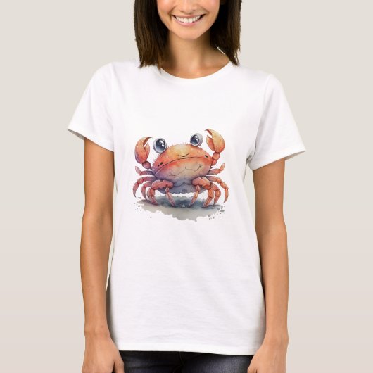 Cute Crab Basic Women's T-Shirt (Voorkant)