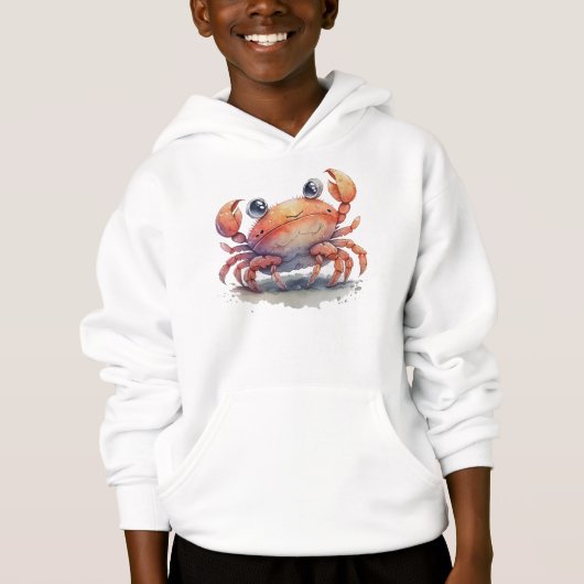 Cute Crab Boy's Pullover Hoodie (Voorkant)