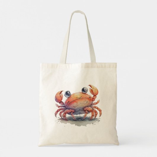 Cute Crab Canvas tas (Achterkant)
