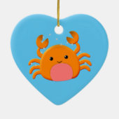 Cute Crab Cartoon Keramisch Ornament (Achterkant)