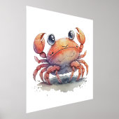 Cute Crab Folie Print (Laagn)