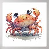 Cute Crab Folie Print (Voorkant)