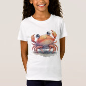 Cute Crab Girl's T-Shirt (Voorkant)