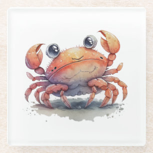 Cute Crab Glass Onderzetter Glazen Onderzetter