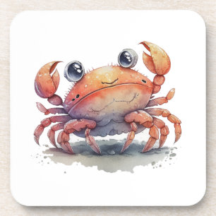 Cute Crab Hard Plastic Onderzetter