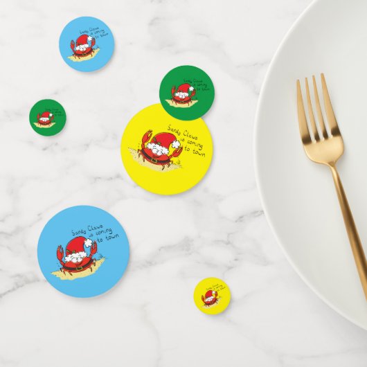 Cute Crab Kerstmis Funny Holiday Santa Cartoon Confetti (Groep)