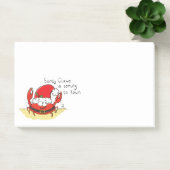 Cute Crab Kerstmis Funny Holiday Santa Cartoon Post-it® Notes (Kantoor)