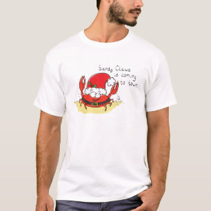 Cute Crab Kerstmis Funny Holiday Santa Cartoon T-shirt