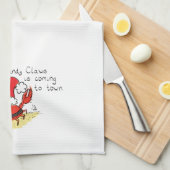 Cute Crab Kerstmis Funny Holiday Santa Cartoon Theedoek (Quarter Fold)