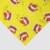 Cute Crab Kerstmis Funny Holiday Santa Cartoon Tissuepapier (Detail)