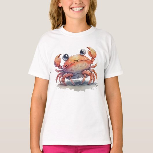 Cute Crab Kind Basic T-Shirt (Voorkant)