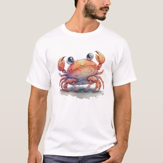 Cute Crab Mannen T-Shirt (Voorkant)