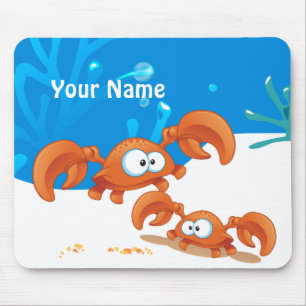 Cute Crab Ocean Aquatic Mousepad Muismat
