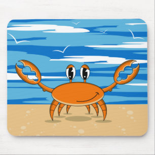 Cute Crab op Sandy Beach Muismat